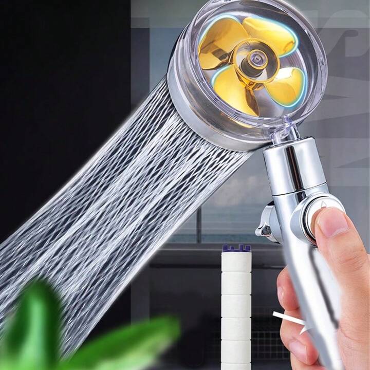 Cabezal de Ducha Turbo HydroJet | Alta Presión + Filtro Purificador | Spa en Casa