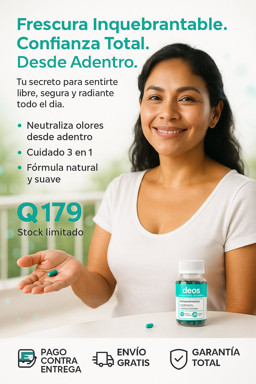 DEOS | Frescura íntima y femenina todos los días, en solo 1 cápsula
