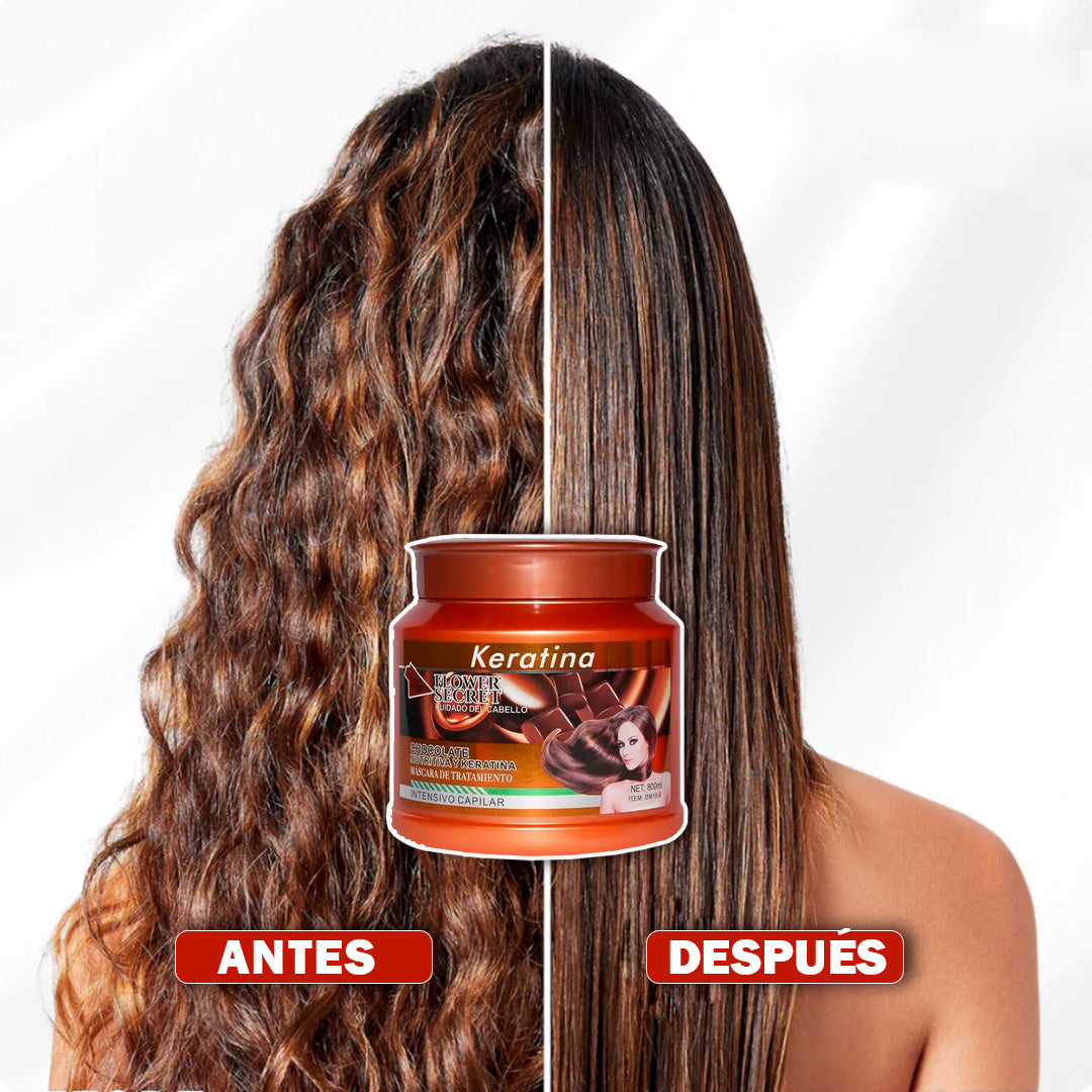 Mascarilla Capilar de Keratina y Vitaminas | Liso, Brillante y Sin Frizz al Instante OBSEQUIO