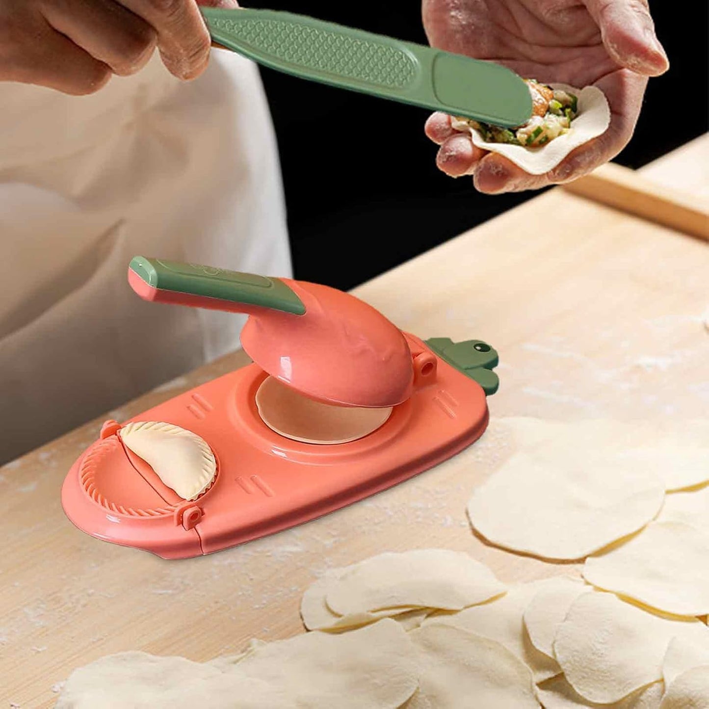 Máquina 2 en 1 para Empanadas, Raviolis y Dumplings | Sella y Cierra Perfecto en Segundos