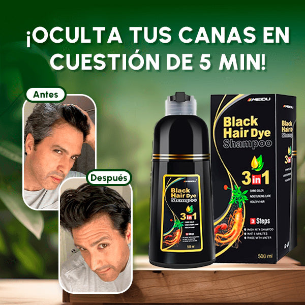 Cubre Canas 👩🦳👩🦱 en casa Shampoo Black Hair - Envío GRATIS