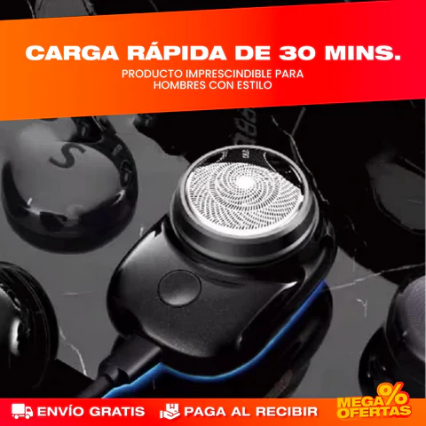 Mini Afeitadora Eléctrica Portátil | Afeitado Rápido y Preciso en Cualquier Lugar