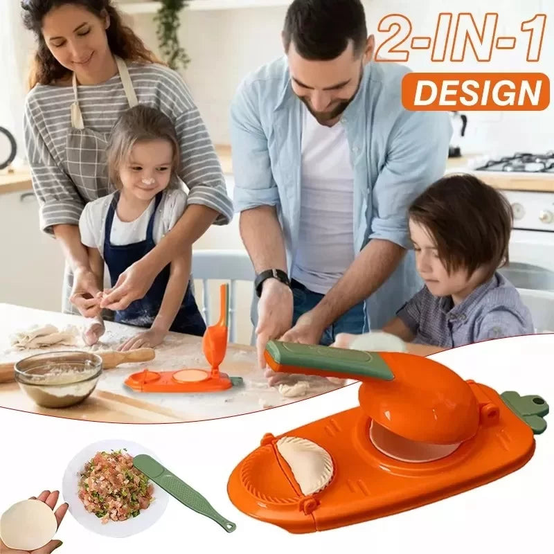 Máquina 2 en 1 para Empanadas, Raviolis y Dumplings | Sella y Cierra Perfecto en Segundos