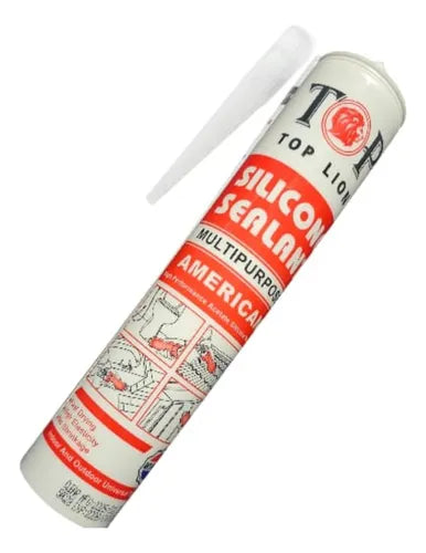 Silicona Selladora Profesional Top Lion 300ml | Antihongos, Impermeable y Duradera