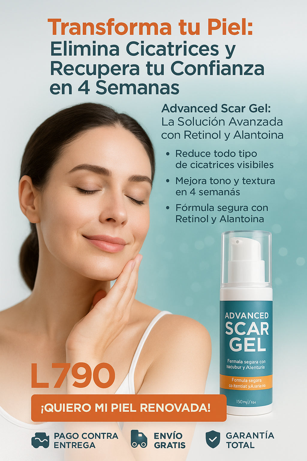 Advanced Scar Gel 50ml | Gel Reductor de Cicatrices con Retinol y Alantoína