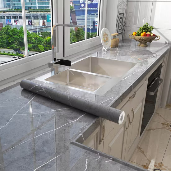 Película Mármol Autoadhesiva Impermeable – Papel Tapiz Renovación Cocina y Muebles