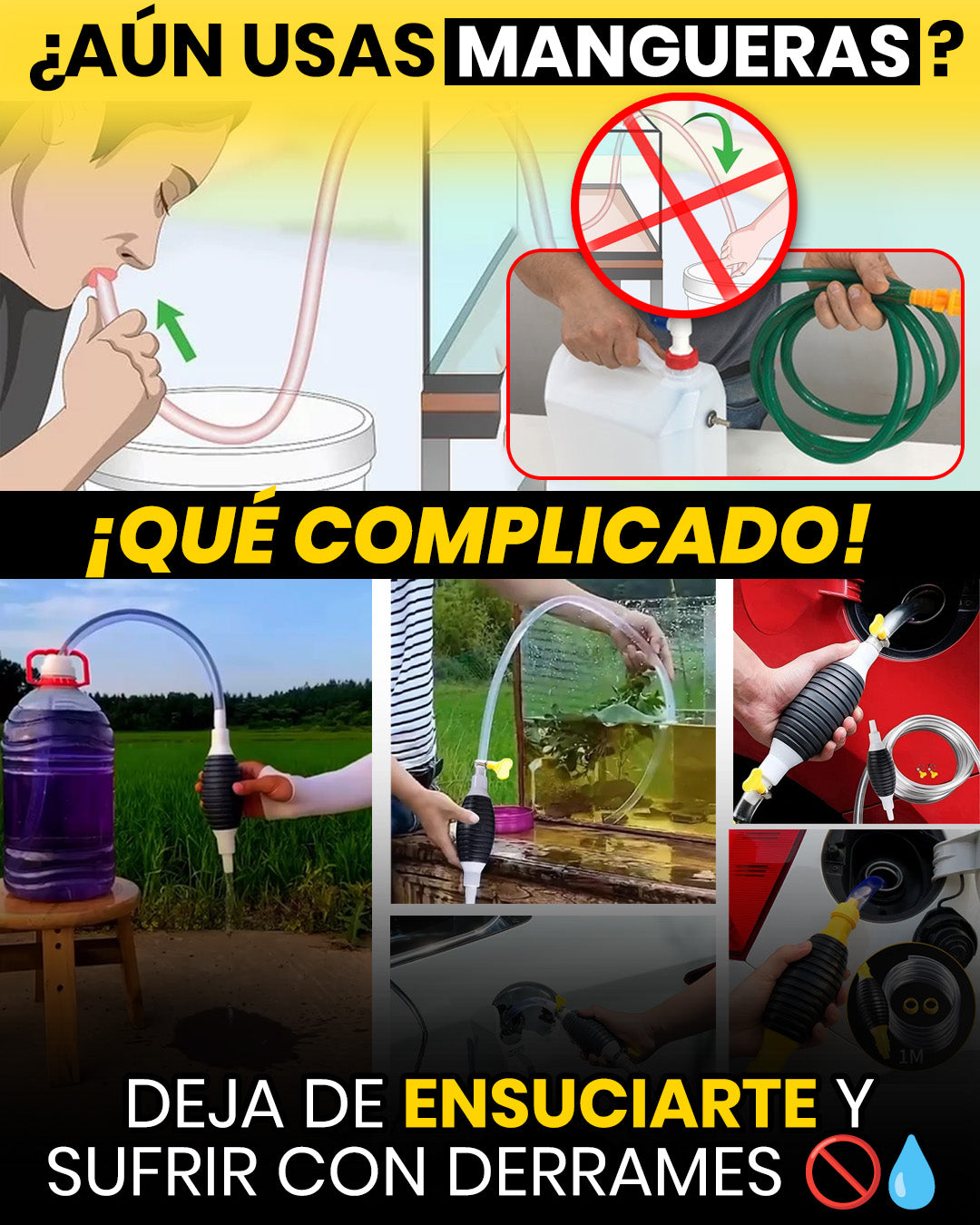 Bombas de succión multipropósito + REGALO