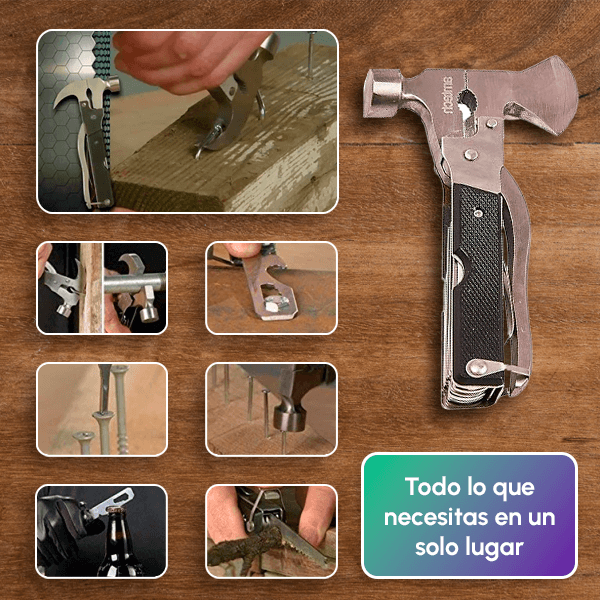 Martillo Multifuncional 18 en 1 | Herramienta Todo en Uno