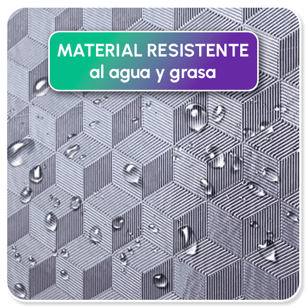 Papel Adhesivo Aluminio para Cocina | Anti-Grasa, Impermeable y Resistente al Calo + OBSEQUIO