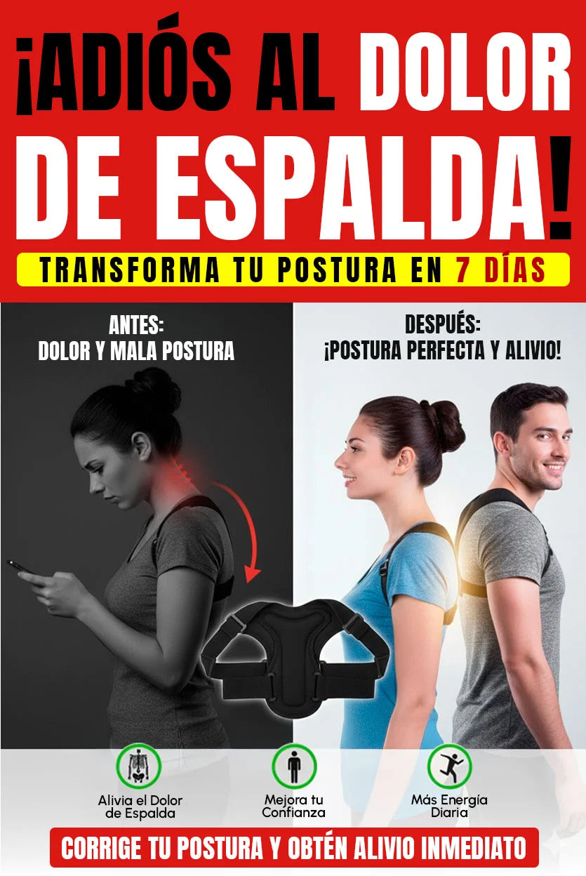 Corrector de Postura Ergonómico | Alinea la Espalda y Alivia Dolores de Espalda y Cuello