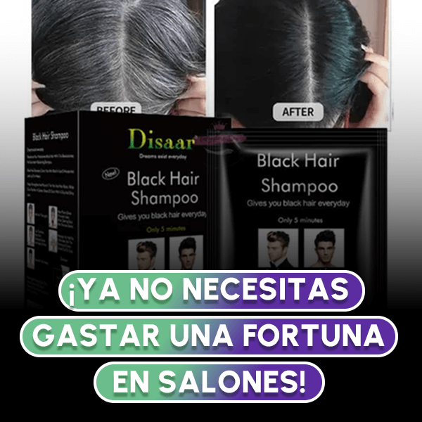 Cubre Canas 👩🦳👩🦱 en casa Shampoo Black Hair - Envío GRATIS