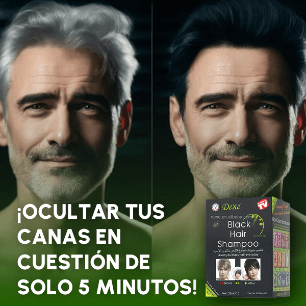 Cubre Canas 👩🦳👩🦱 en casa Shampoo Black Hair - Envío GRATIS