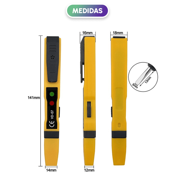 Tester | Lápiz Sensor de Voltaje SIN Contacto + REGALO