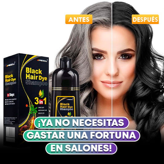 Cubre Canas 👩‍🦳👩‍🦱 en casa Shampoo Black Hair - Envío GRATIS