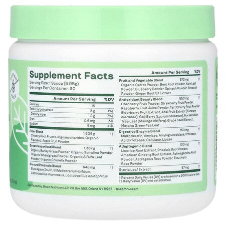 Bloom Greens Berry | Energía y Digestión Natural para Mamás 💚