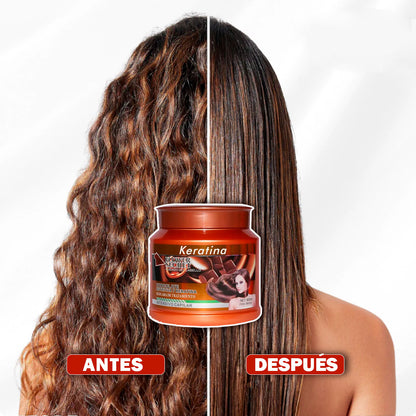 Mascarilla Capilar de Keratina y Vitaminas | Liso, Brillante y Sin Frizz al Instante OBSEQUIO