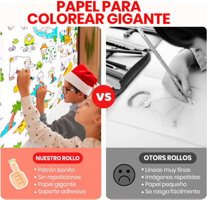 Rollo de Dibujo para Niños | Papel para Pintar, Colorear y Crear Sin Límites + REGALO