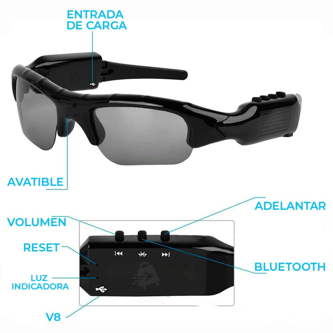 Lentes Bluetooth Inteligentes | Música + Llamadas + Protección UV 😎 (Copia)