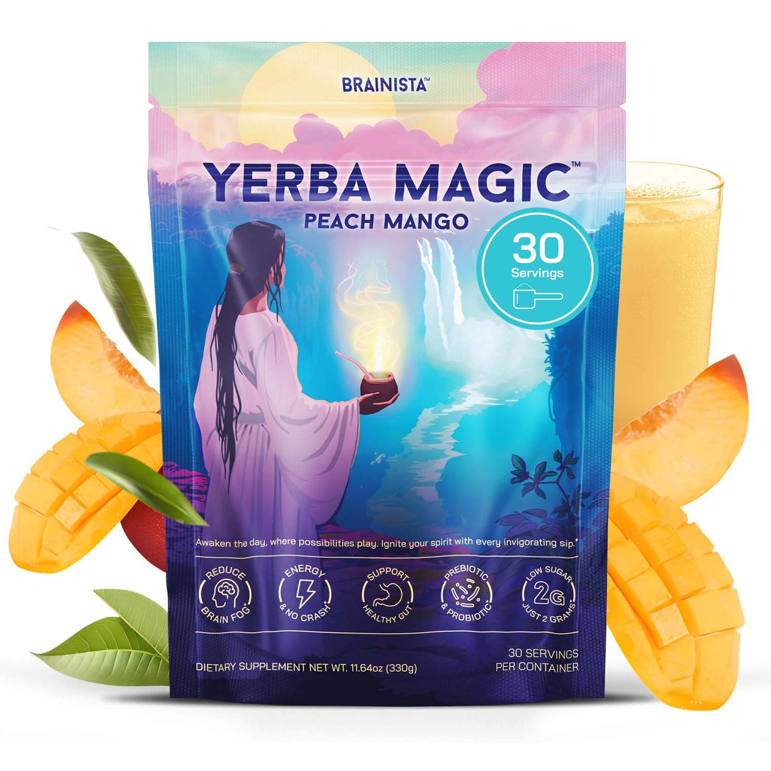 Yerba Magic Peach Mango – Energía natural, enfoque mental y digestión saludable sin crash