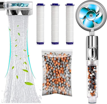 Cabezal de Ducha Turbo HydroJet | Alta Presión + Filtro Purificador | Spa en Casa