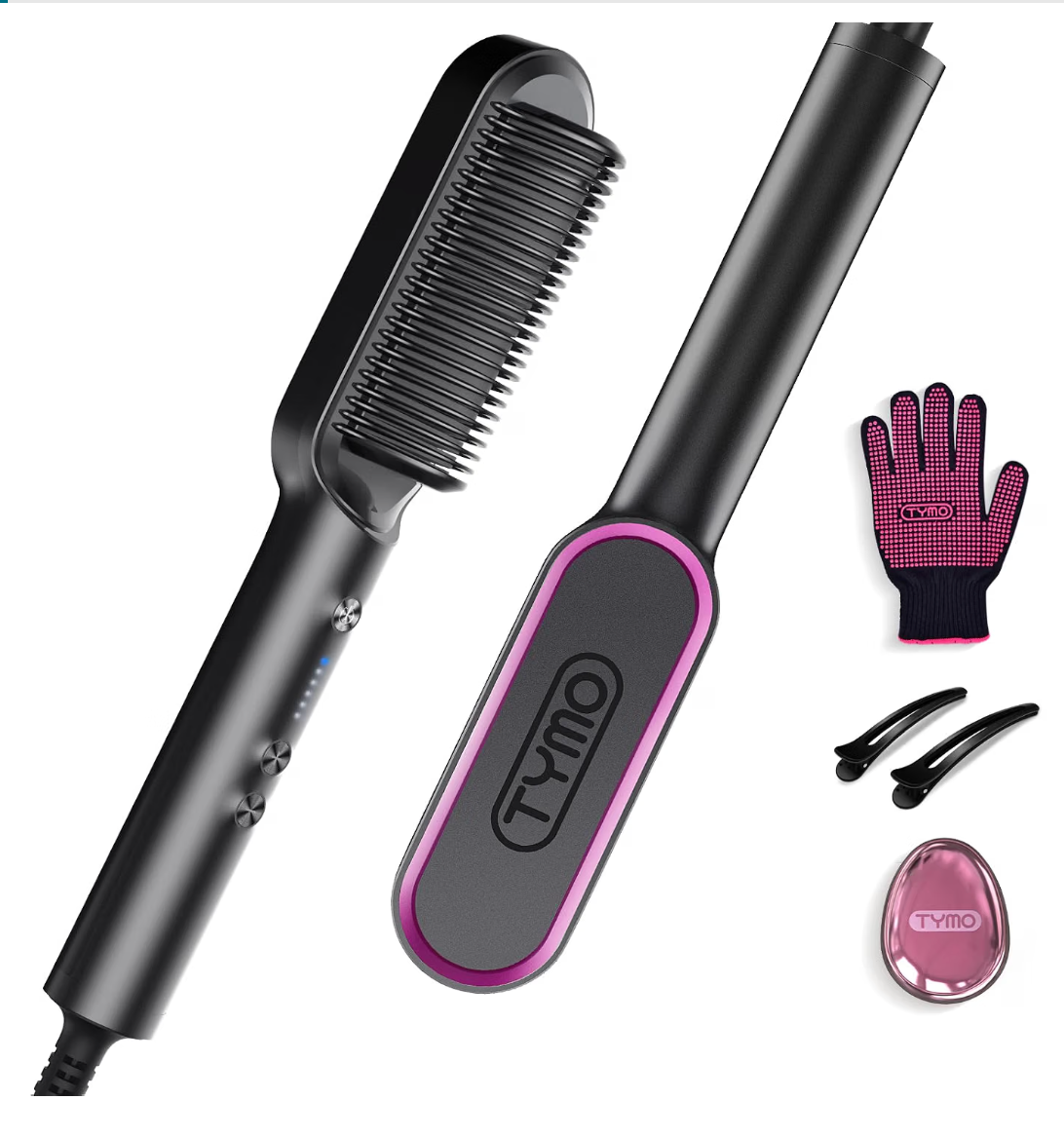 Cepillo alisador de cabello con turmalina cerámico para un liso sin frizz