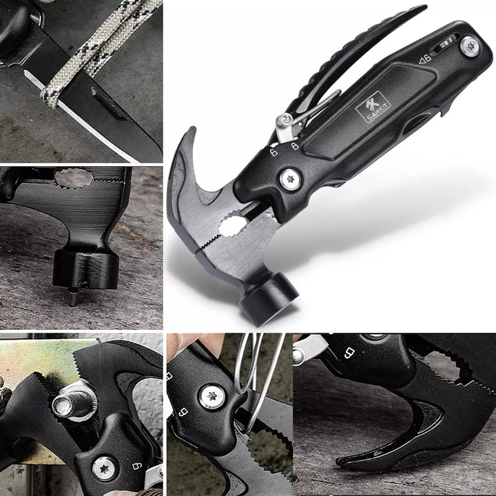 Martillo Multiherramienta 18 en 1 | Compacto, Resistente y Todo en Uno – Ideal para Casa, Auto y Camping