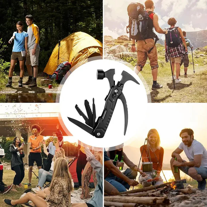Martillo Multiherramienta 18 en 1 | Compacto, Resistente y Todo en Uno – Ideal para Casa, Auto y Camping