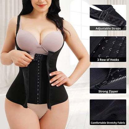 🔥 Chaleco Moldeador Reductor Mujer | Corsé con Cremallera