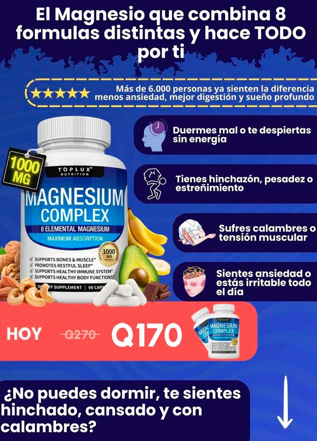 Magnesio Integral 1000mg Alta Absorción | Energía, Sueño y Bienestar