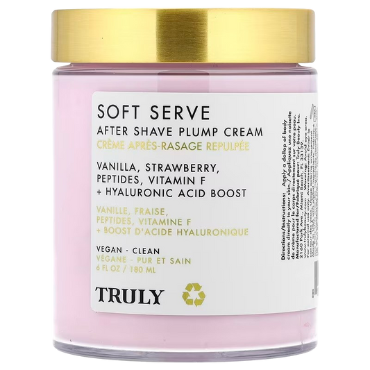 Truly Soft Serve After Shave Cream – Crema Post Rasurado Hidratante con Péptidos y Ácido Hialurónico