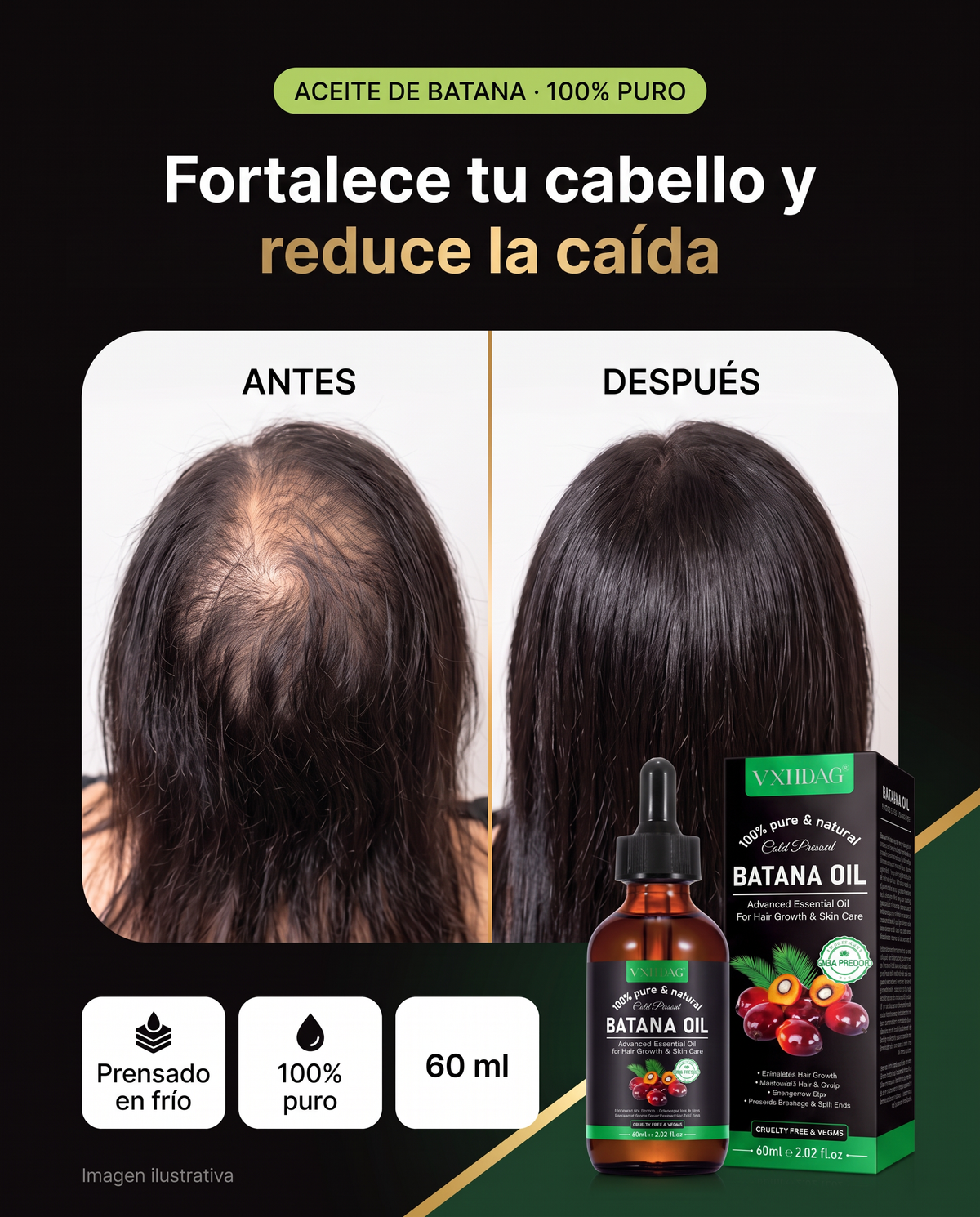 Aceite de Batana fortalece tu cabello