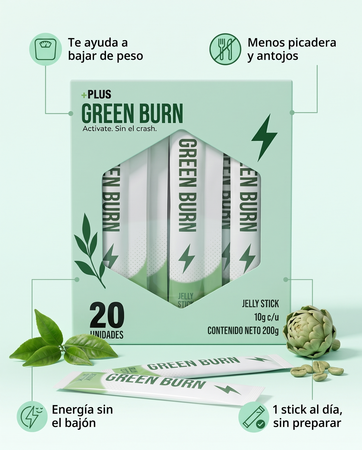 GREEN BURN Jelly Stick +PLUS