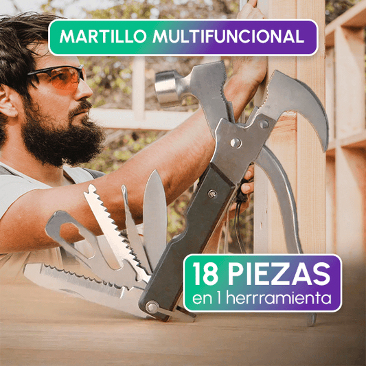 Martillo Multifuncional 18 en 1 | Herramienta Todo en Uno