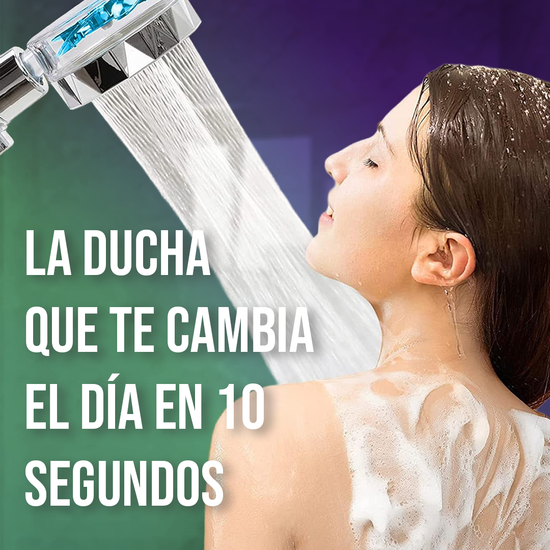 Cabezal de Ducha Turbo HydroJet | Alta Presión + Filtro Purificador | Spa en Casa