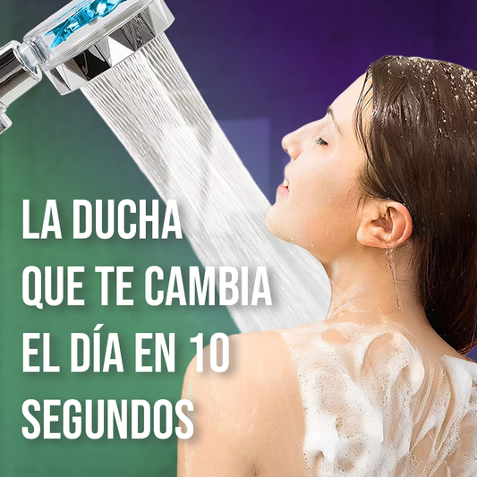 Cabezal de Ducha Turbo HydroJet | Alta Presión + Filtro Purificador | Spa en Casa