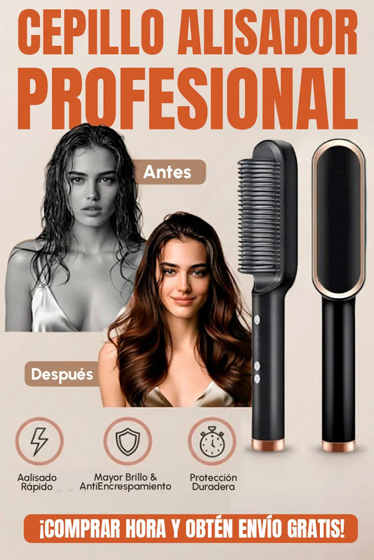 🔥 Cepillo Alisador Premium – Cabello Liso, Brillante y Sin Frizz en Minutos
