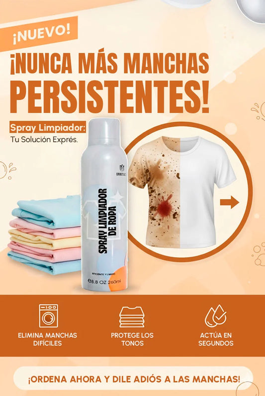Spray Quita Manchas de Ropa | Limpieza Instantánea Sin Lavar – Eficaz y Seguro