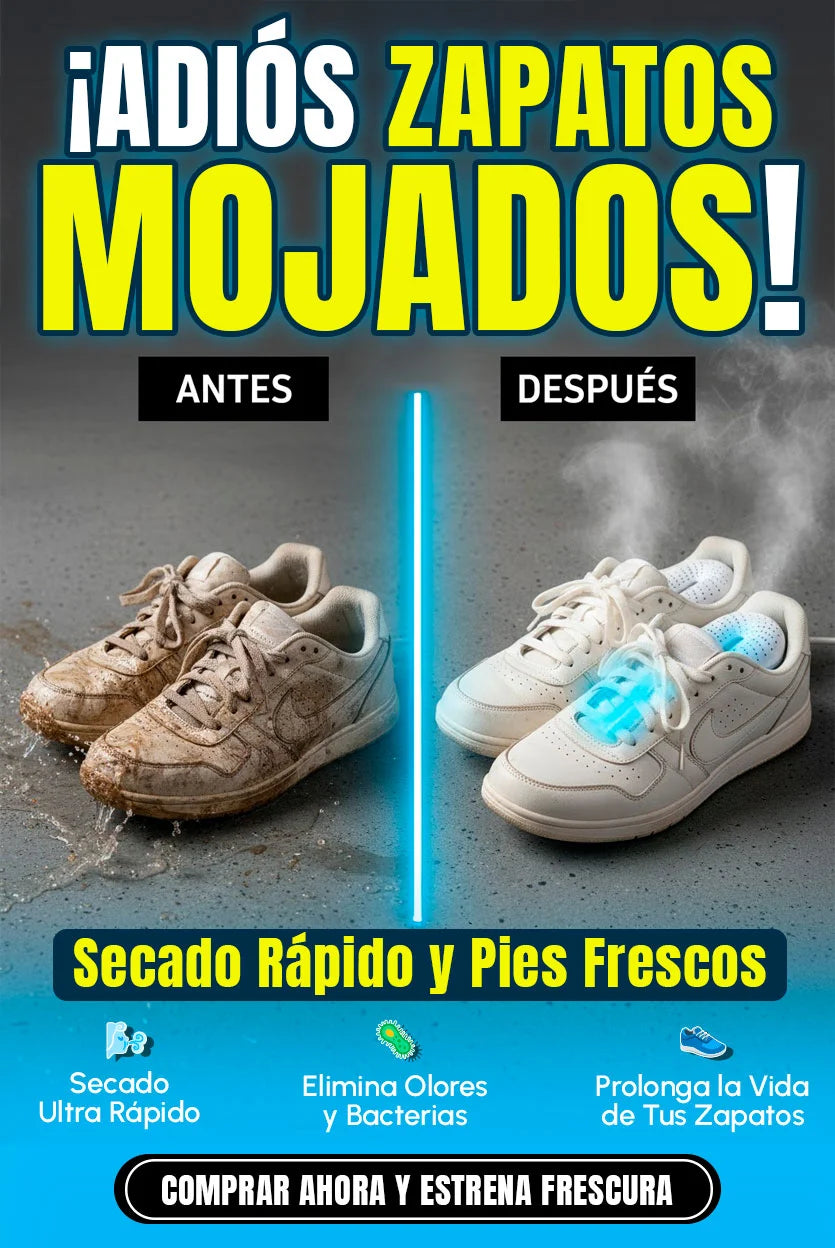 Secador de Zapatos Eléctrico 360° con Temporizador | Elimina Humedad, Mal Olor y Hongos Rápido