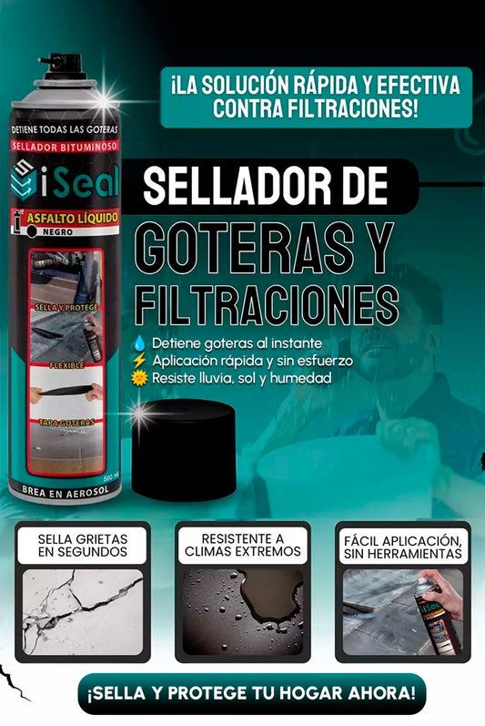 Sellador Impermeable en Aerosol para Filtraciones y Goteras | iSeal