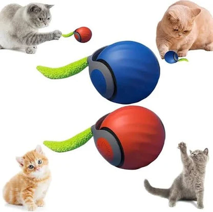 Pelota Interactiva para Gatos SPEEDY TAIL™ | Recargable, Automática y Antiestrés