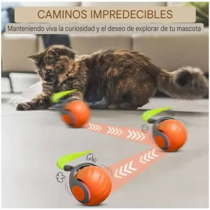 Pelota Interactiva para Gatos SPEEDY TAIL™ | Recargable, Automática y Antiestrés